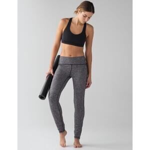 Lululemon Out To Lunge Untight Tight Women's Size 8 Heathered‎ Black